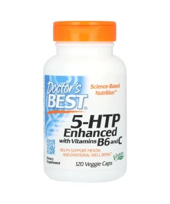 Doctor's Best - 5-HTP Enhanced with Vitamin B6 and C - 120 vcaps