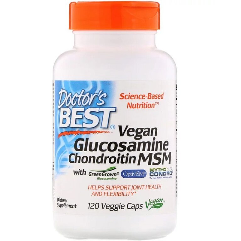 Doctor's Best - Vegan Glucosamine & Chondroitin & MSM - 120 vcaps