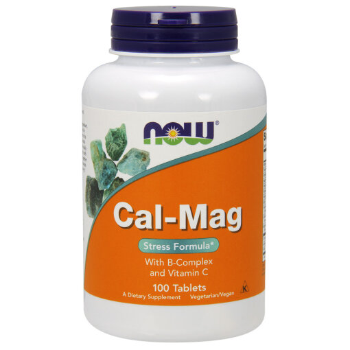NOW Foods - Cal-Mag with B-Complex and Vitamin C - 100 tablets