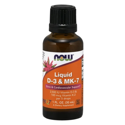 NOW Foods - Liquid D-3 & MK-7 - 30 ml.