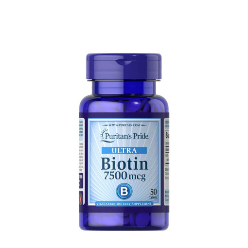 Puritans Pride Biotin 7500 mcg (50 Tablets)