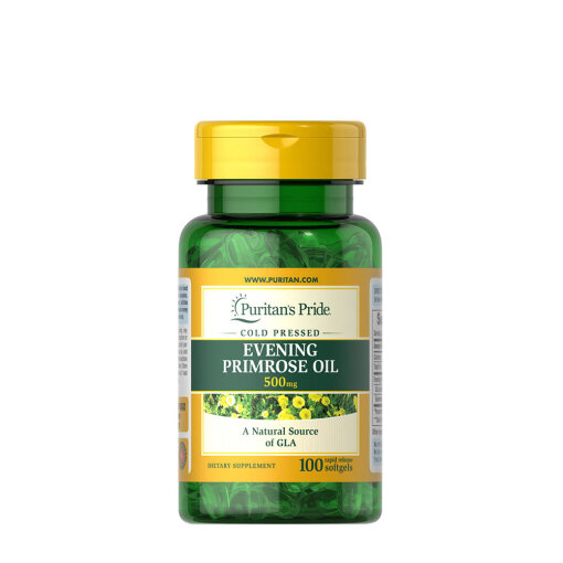 Puritans Pride Evening Primrose Oil 500 mg with GLA (100 Softgels)