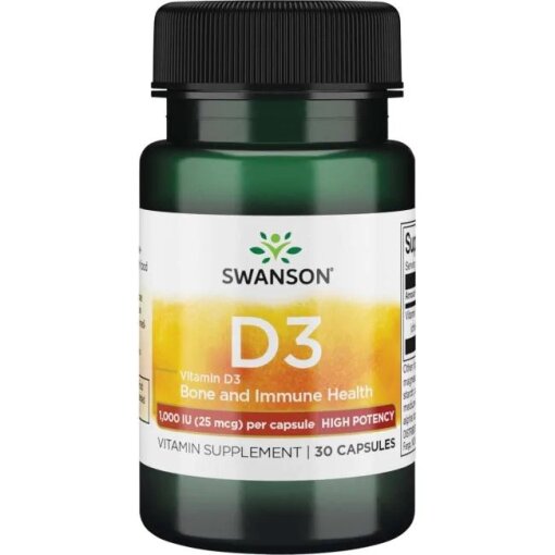 SWANSON Witamina D-3 1000IU 30kaps