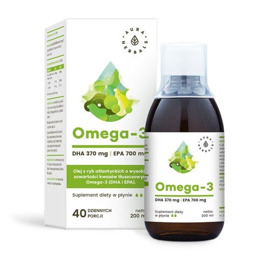 AURA HERBALS Omega-3 -370 DHA / 700 EPA (200 ml / 6
