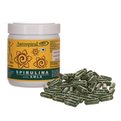 AUROSPIRUL Spirulina with Amla (500 caps)