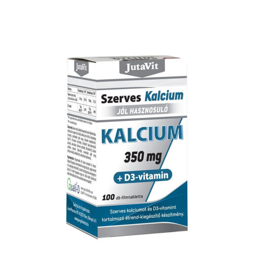 JutaVit Organic Calcium 350 mg + Vitamin D3 (100 Tablets)