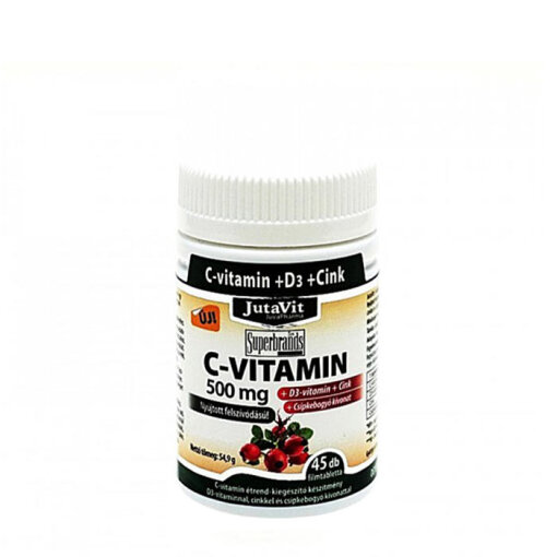 JutaVit Vitamin C 500 mg + D3 + Zinc tablet (45 Tablets)