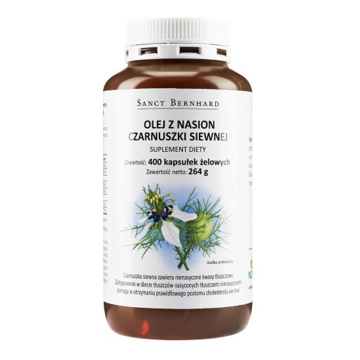 KRAUTERHAUS SANCT BERNHARD Black Cumin Oil Mono Capsules (400 caps)