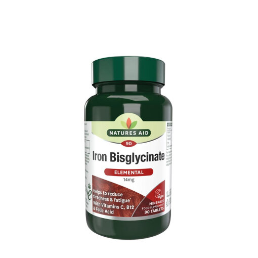 Natures Aid Iron Bisglycinate (90 Tablets)