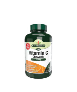 Natures Aid Vitamin C 500mg Chewable - Orange Flavour (100 Tablets)