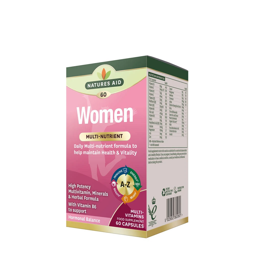 Natures Aid - Women's Multi-Vitamins & Minerals, 60 Capsules