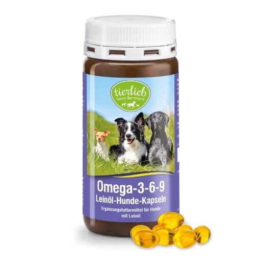 TIERLIEB Omega-3-6-9 Linseed Oil Dog Capsules (180 caps)