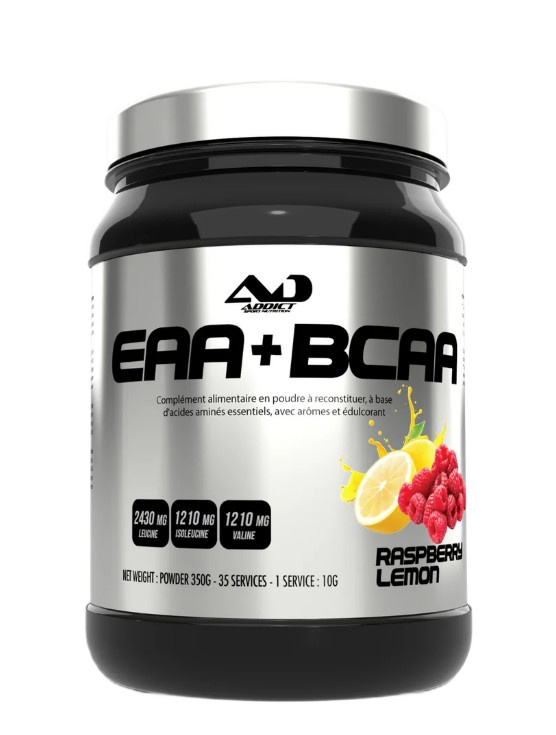 Addict Sport Nutrition - EAA + BCAA Hallon-citron + 350 g