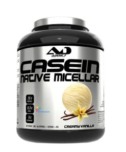 Addict Sport Nutrition - Native mikellärt kasein krämig vaniljsmak + 2000 g