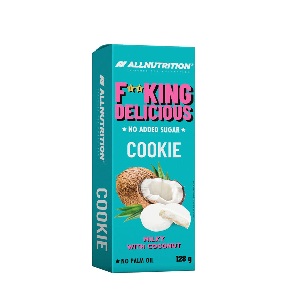 Allnutrition - Fitking Läcker mjölkig kokoscookie + 128 g