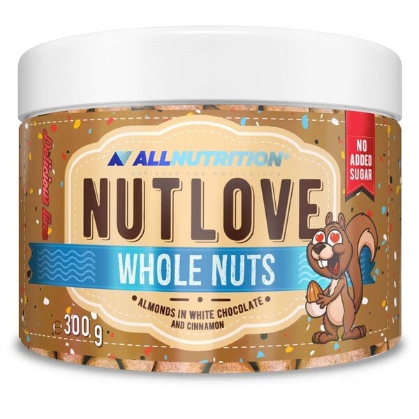Allnutrition - Nutlove hela mandlar i vit choklad och kanel + 300 g