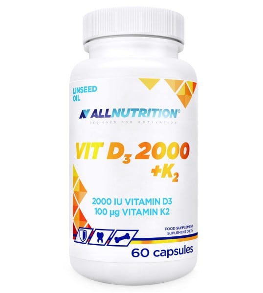 Allnutrition – Vitamin D3 2000 IU + Vitamin K2 – 60 Kapslar