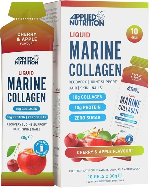 Applied Nutrition - Flytande marint kollagen körsbär och äpple + 10 x 30 g