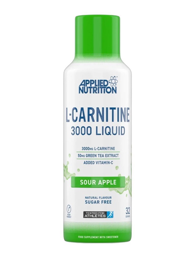 Applied Nutrition - L-karnitin flytande 3000 sur äpple + 480 ml