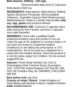 Applied Nutrition - beta-alanin + 1500 mg + 120 kapslar