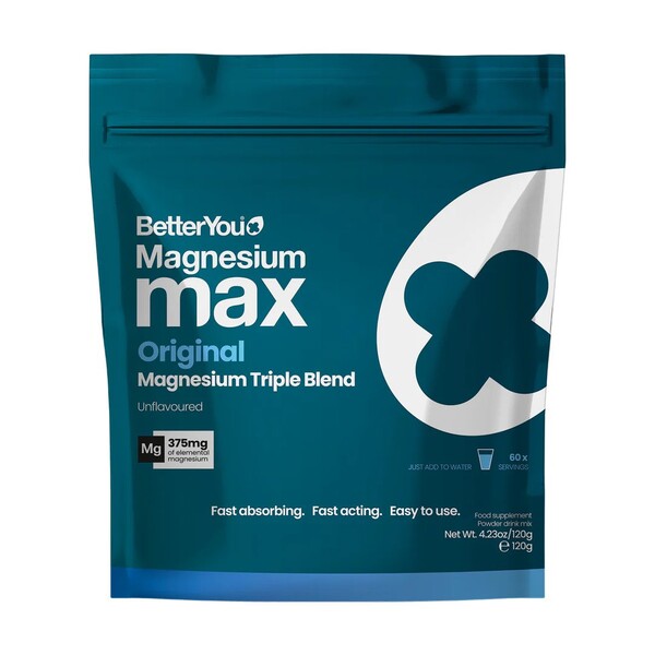 BetterYou Magnesium Max Original – Osmaksatt Pulver – 120g