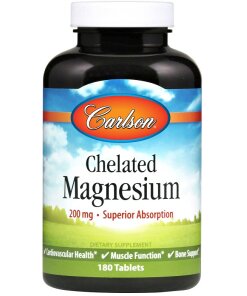 Carlson Labs - Chelaterat magnesium + 200 mg