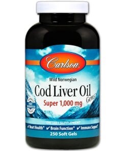Carlson Labs - Vilda norska torskleverolja mjukgelkapslar + 1000 mg per mjukgel