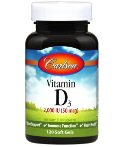 Carlson Labs - Vitamin D3 2000 IE + 120 mjukgelkapslar