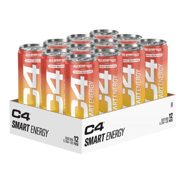 Cellucor - C4 Smart Energi Röda bär Yuzu + 12 x 330 ml