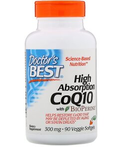 CoQ10 300mg med BioPerine – Hög Absorption – 90 veganska softgels