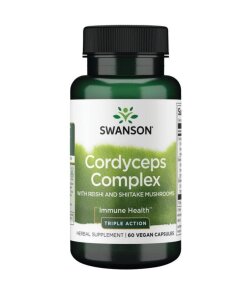 Cordyceps - komplex med reishi och shiitake-svampar + 60 kapslar