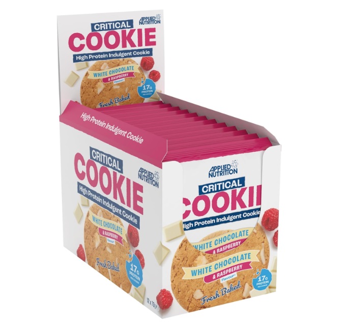 Critical Cookie - Vit choklad och hallon + 12 x 73 g