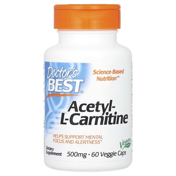 Doctor's Best - Acetyl-L-karnitin + 500 mg