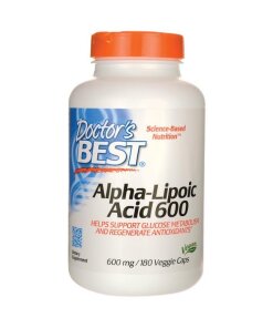 Doctor's Best - Alfa-liponsyra 600 mg + 180 vegetariska kapslar