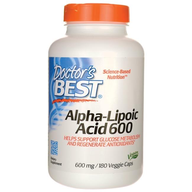 Doctor's Best - Alfa-liponsyra 600 mg + 180 vegetariska kapslar