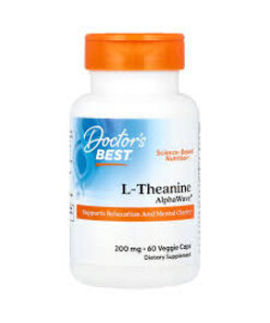 Doctor's Best - AlphaWave L-teanin + 60 Veggie-kapslar
