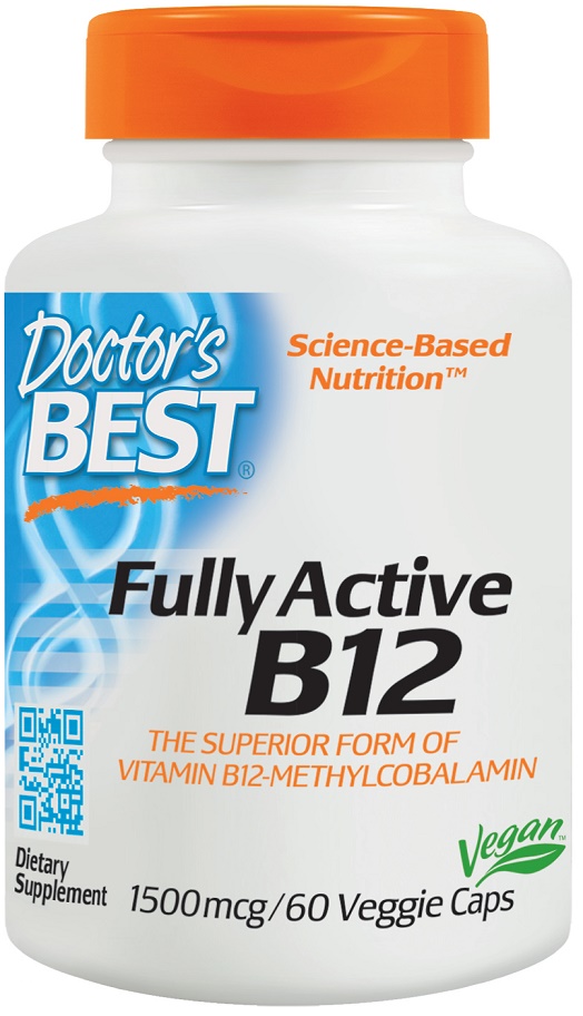 Doctor's Best - Fullt aktiv B12 1500 µg + 60 vegetariska kapslar