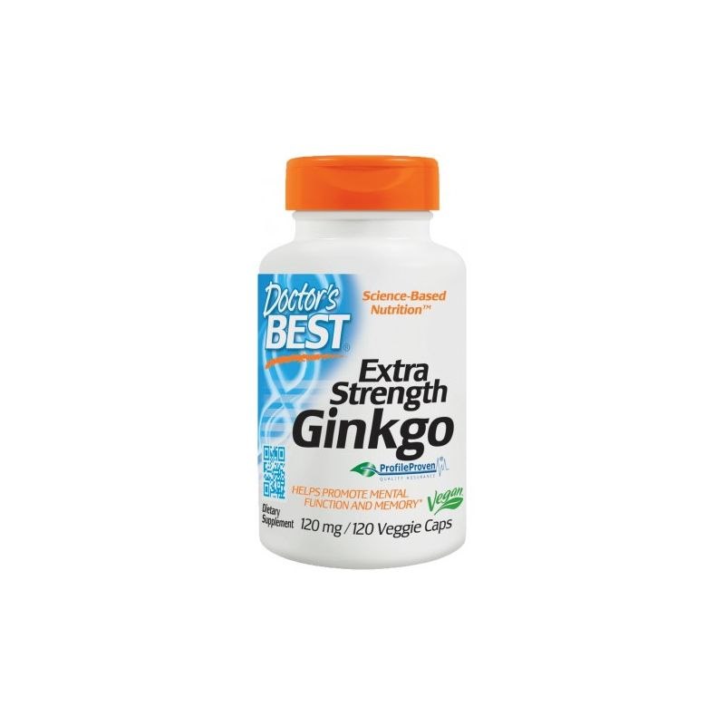 Doctor's Best - Ginkgo biloba extra stark 120 mg + 120 vegetabiliska kapslar