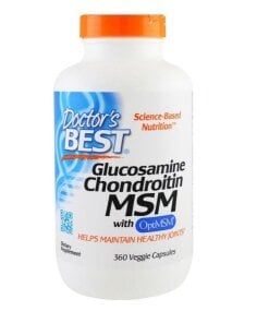 Doctor's Best - Glukosamin-kondroitin MSM med OptiMSM + 360 kapslar