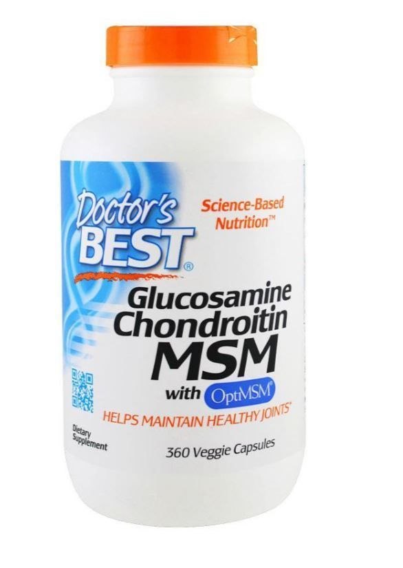 Doctor's Best - Glukosamin-kondroitin MSM med OptiMSM + 360 kapslar