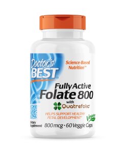 Doctor's Best - Helt aktivt folat 800 med Quatrefolic + 60 vegetariska kapslar