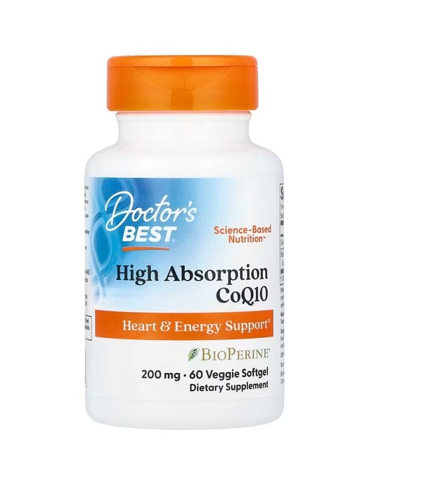 Doctor's Best - Högupptagande koenzym Q10 med BioPerine + 60 vegetariska mjukgeléer