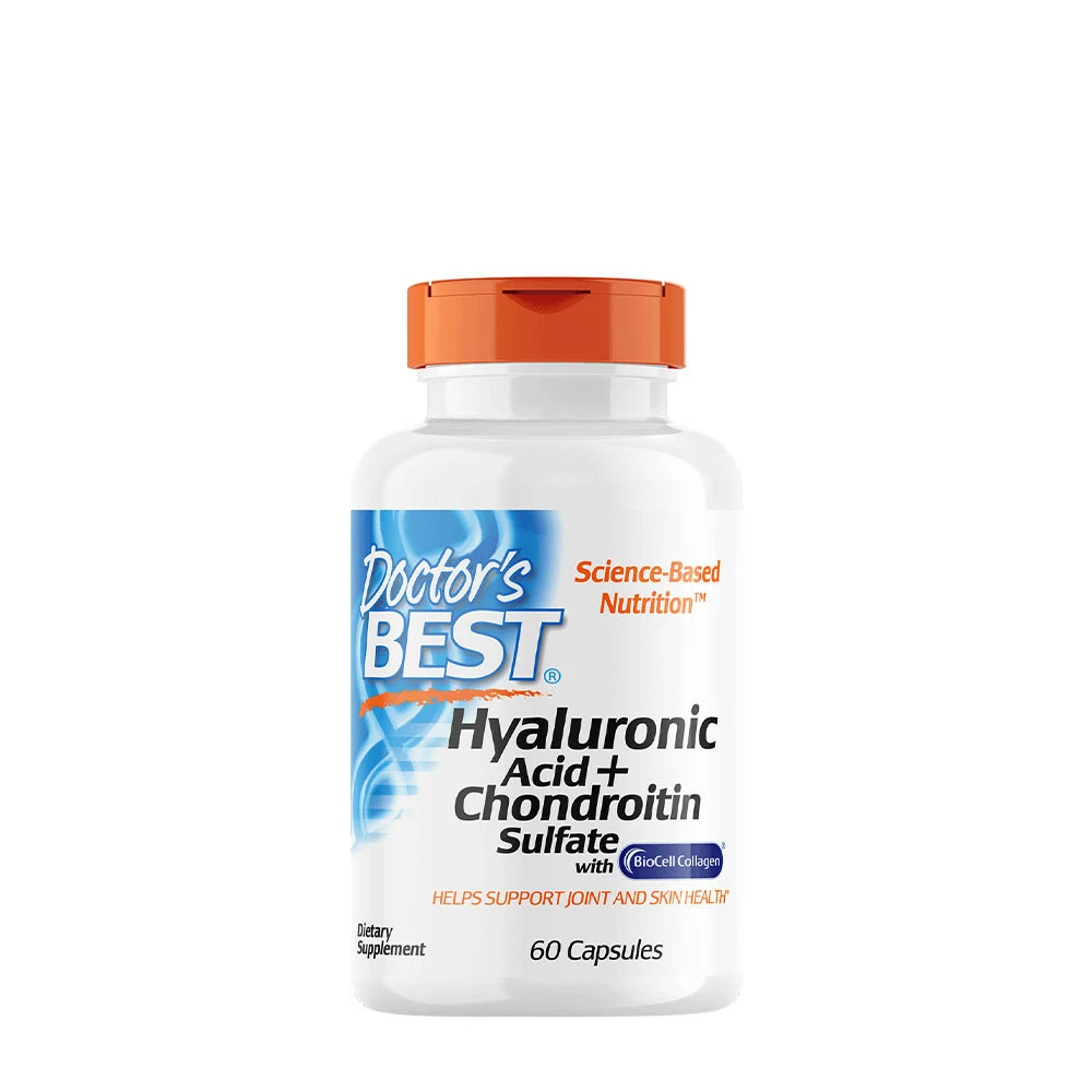 Doctor's Best - Hyaluronsyra med kondroitin-sulfat och BioCell Kollagen + 60 kapslar