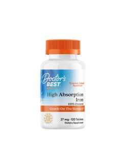 Doctor's Best - Järn med hög absorption 27 mg + 120 tabletter