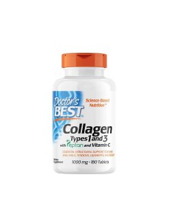 Doctor's Best - Kollagen typ I och III med Peptan och C-vitamin 1000 mg per tablett + 180 tabletter