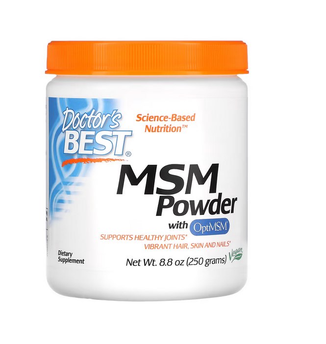 Doctor's Best - MSM med OptiMSM veganskt pulver + 250 g