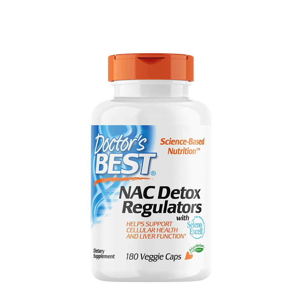 Doctor's Best - NAC-detoxregulatorer + 180 Veggie-kapslar