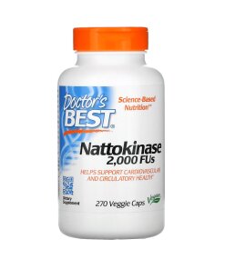 Doctor's Best - Nattokinase 2000 FUs + 270 vegetariska kapslar