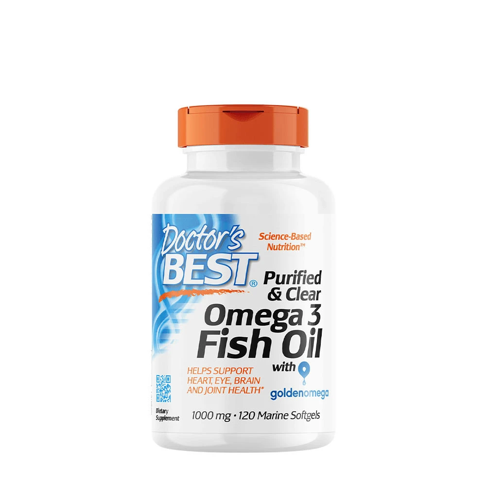 Doctor's Best - Renad Omega-3-fiskolja 1000 mg + 120 mjukgelkapslar