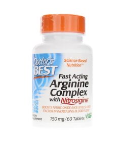 Doctor's Best - Snabbverkande argininkomplex med Nitrosigine + 60 tabletter